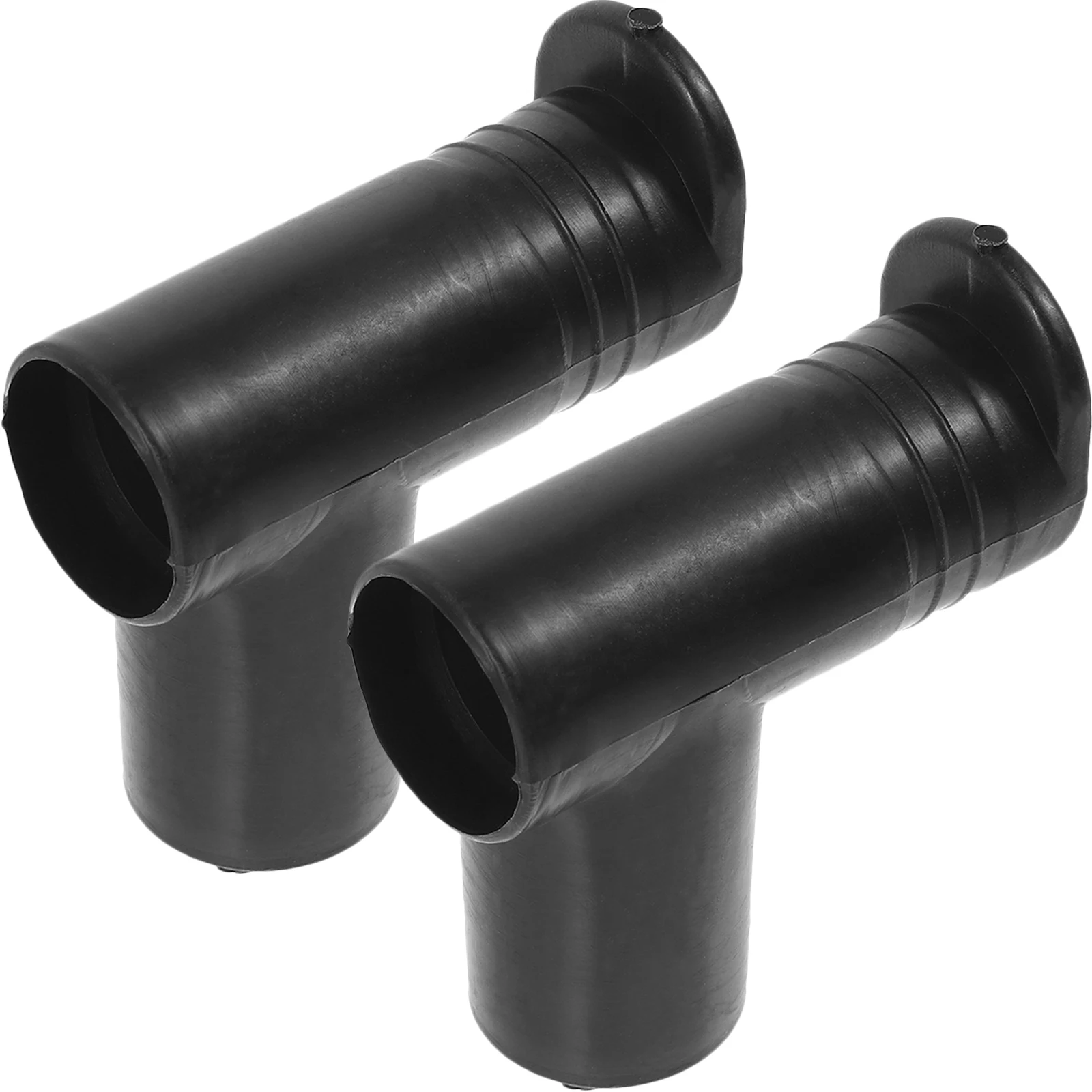 

2pcs Right Angle Joint Plug Clothes Rack Connector Black Plastic Decorative Bedroom Living Room Drying Supply