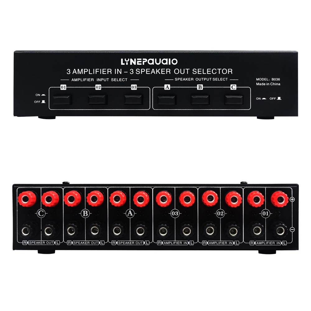 3 in 3 out passive power amplifier speaker selection switcher audio switching distributor comparator without loss