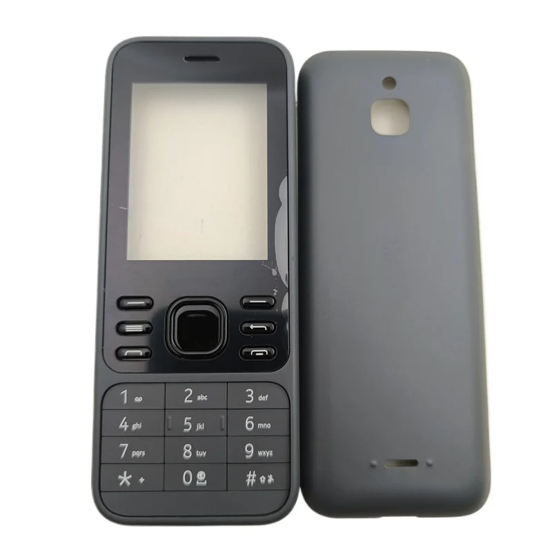 Full Housing Case Front Frame+Battery Cover+English Keypad Replacement Parts for Nokia 6300 4G