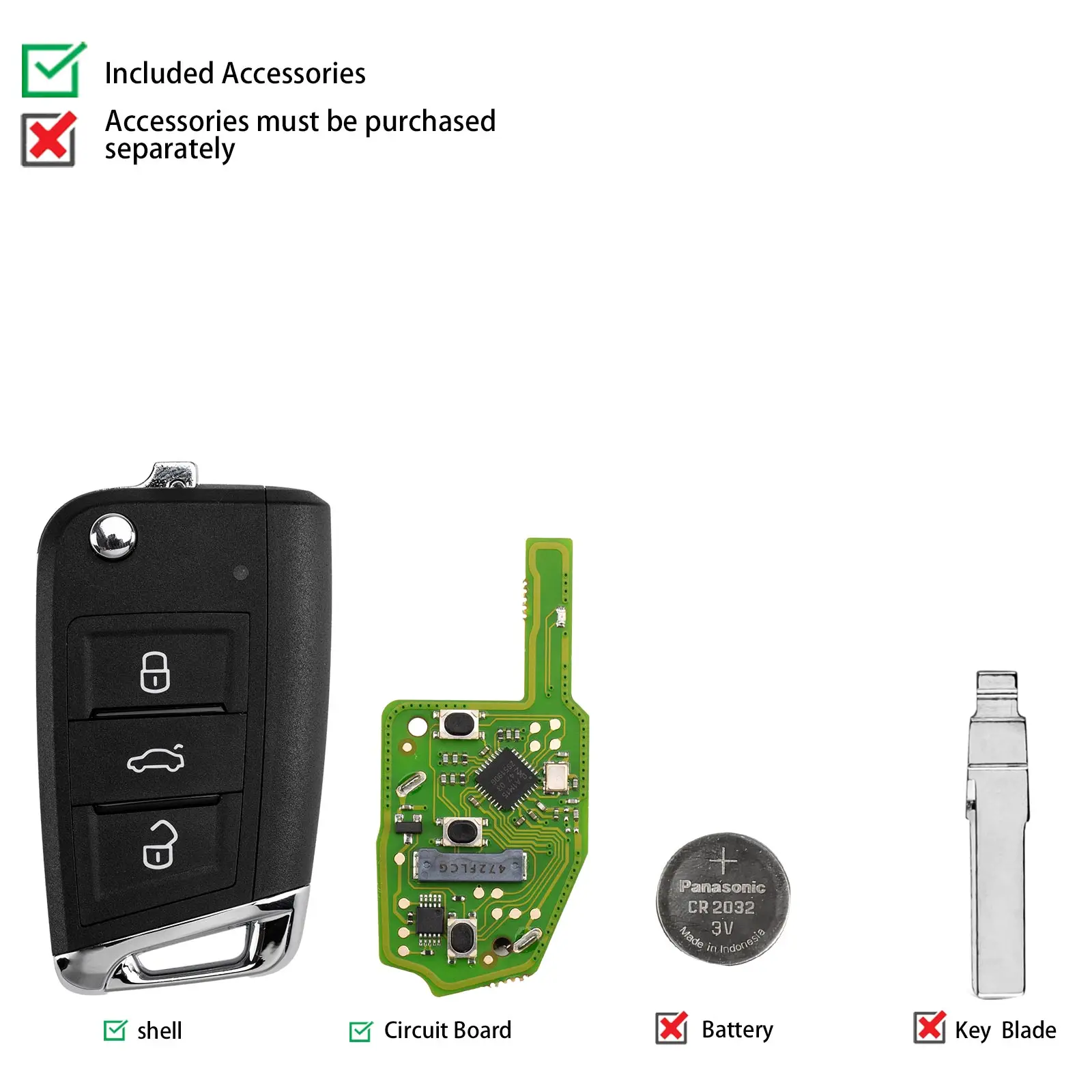 5PCS Xhorse XSMQB1EN XSDM04EN MQB Universal Smarty Remote Key English Version work with VVDI2 VVDI Key Programmer - view 3