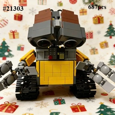 

Наборы строительных блоков Wall-E Classic Movie Model, совместимые с деталями Lego, подходят для рождественских подарков 21303