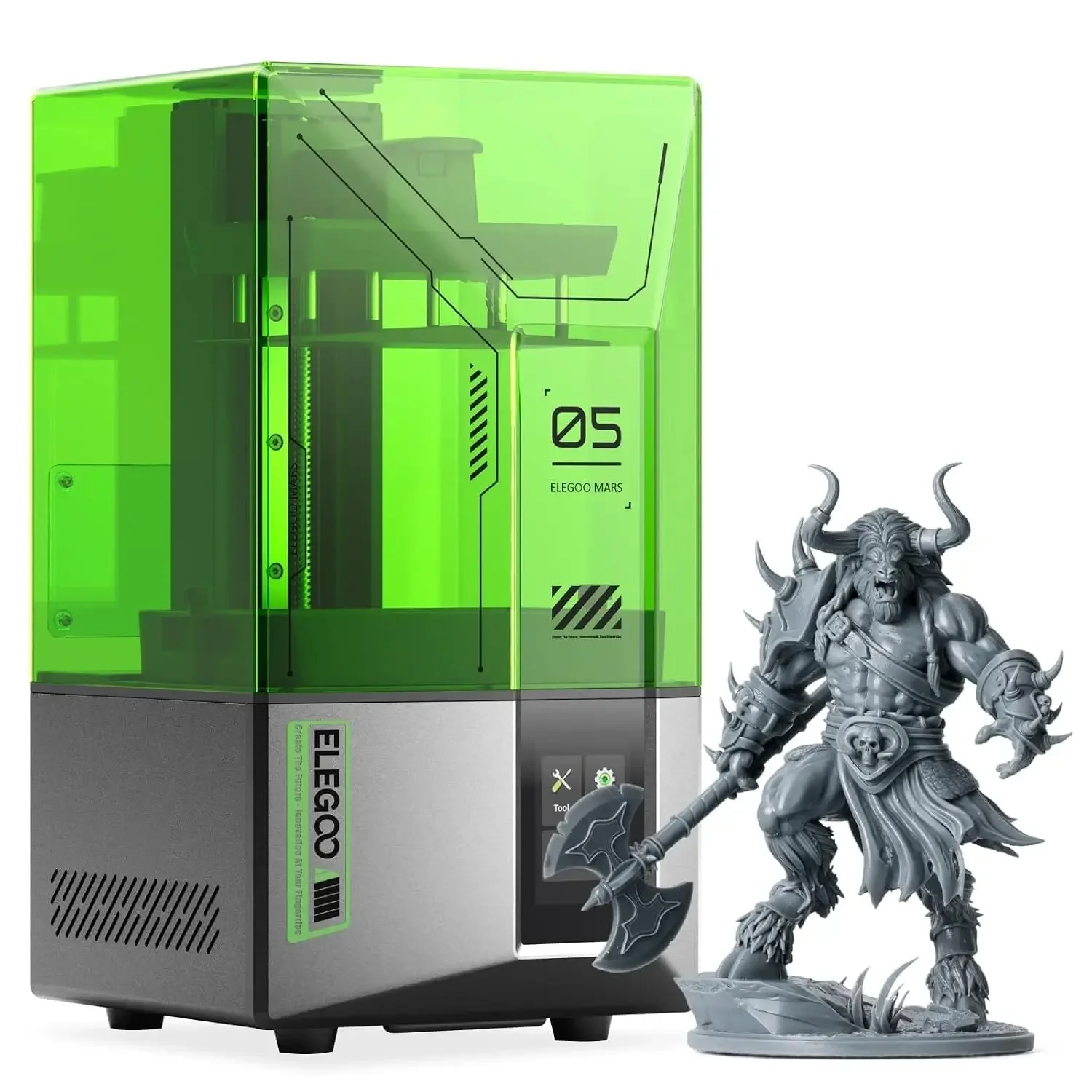 Mars 5 Resin 3D Printer with 4K Mono LCD,Automatic Leveling, Desktop 3D Printer with Printing Size of 5.65 x 3.53 x 5.91 inches