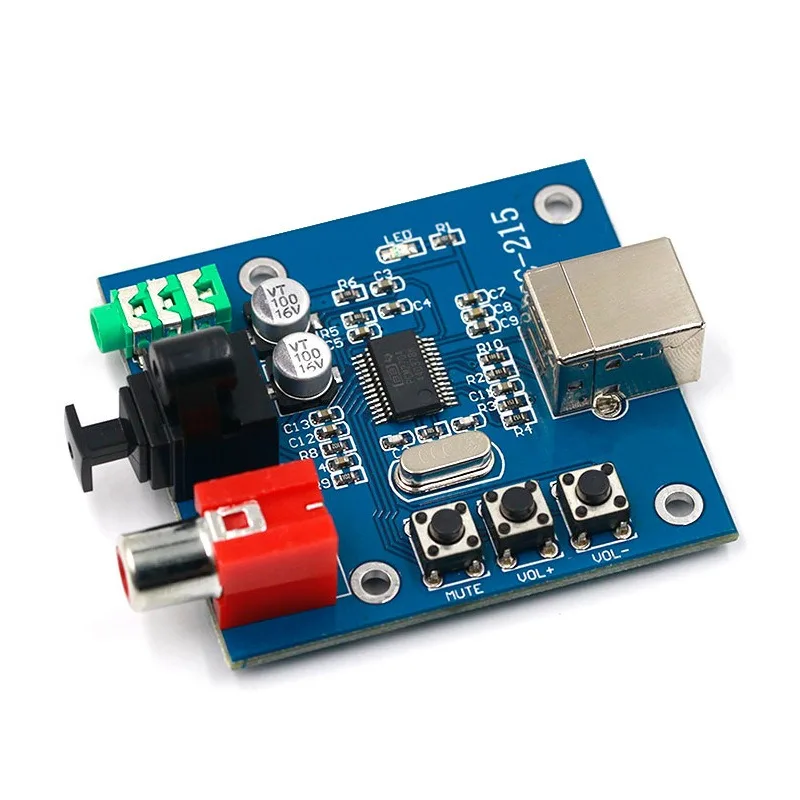 PCM2704 USB DAC External Sound Card Module HIFI USB to Coaxial Optical S/PDIF 3.5mm Analog Output Decoder Board for PC Laptop