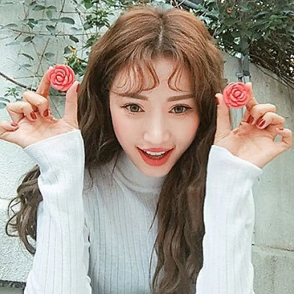 Pequeno espelho recipiente de sombra 3d rosa garrafa de sombra vazio recarregável pote de sombra compacto garrafa recarregável