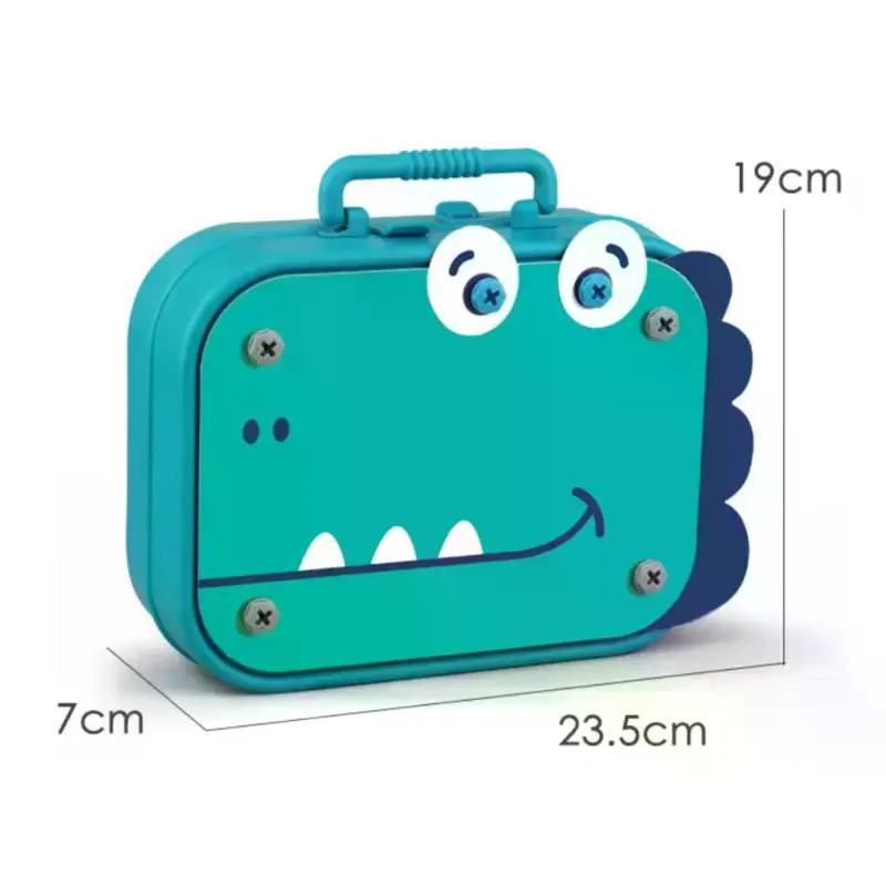 1 Juego de tuerca de tornillo de taladro eléctrico, rompecabezas 3D, juguete para niños, Kit de herramientas, juego de simulación, ensamblaje de perforación de dinosaurio, juguetes educativos