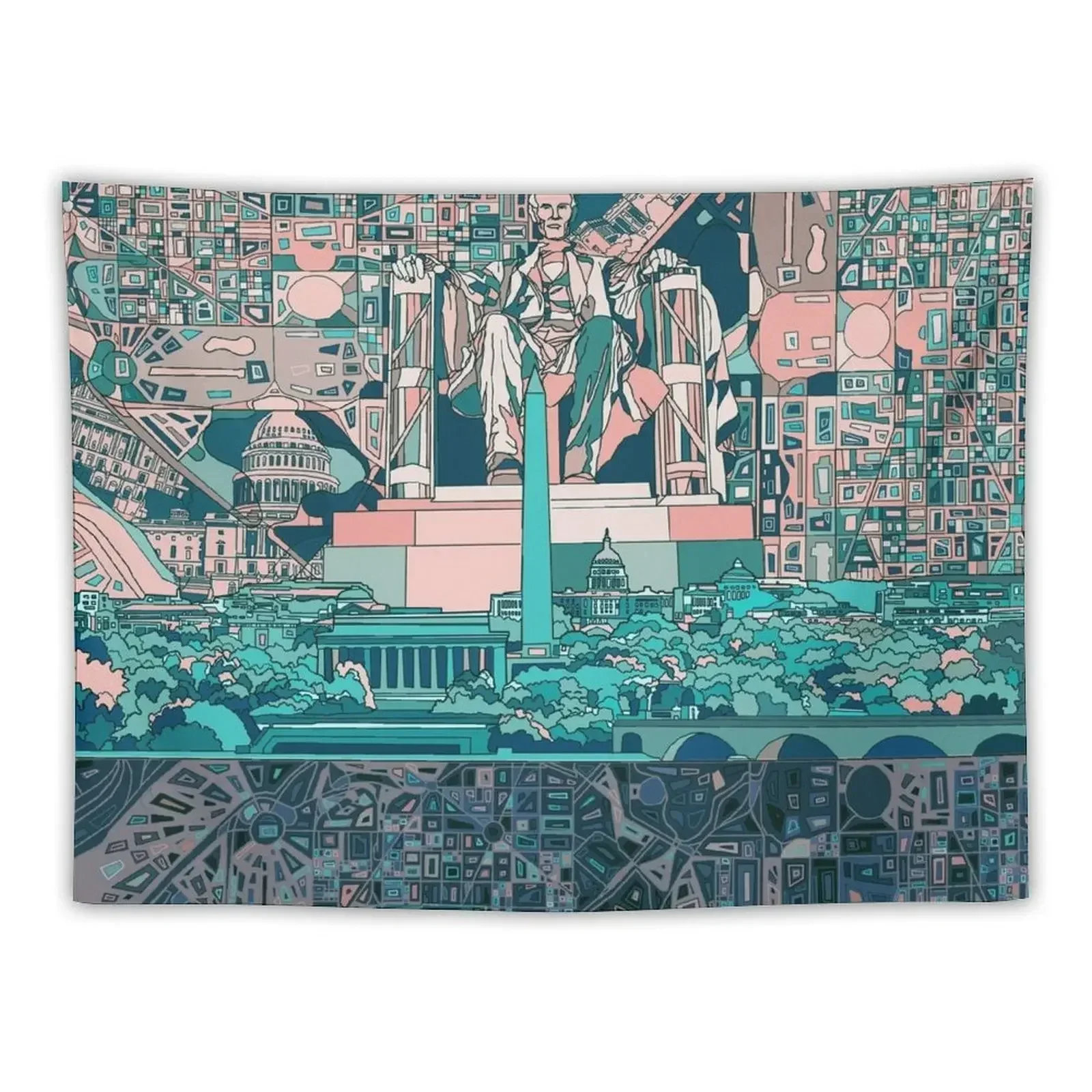 washington dc Tapestry Living Room Decoration Home Decorating Bedrooms Decorations Aesthetics For Room Tapestry