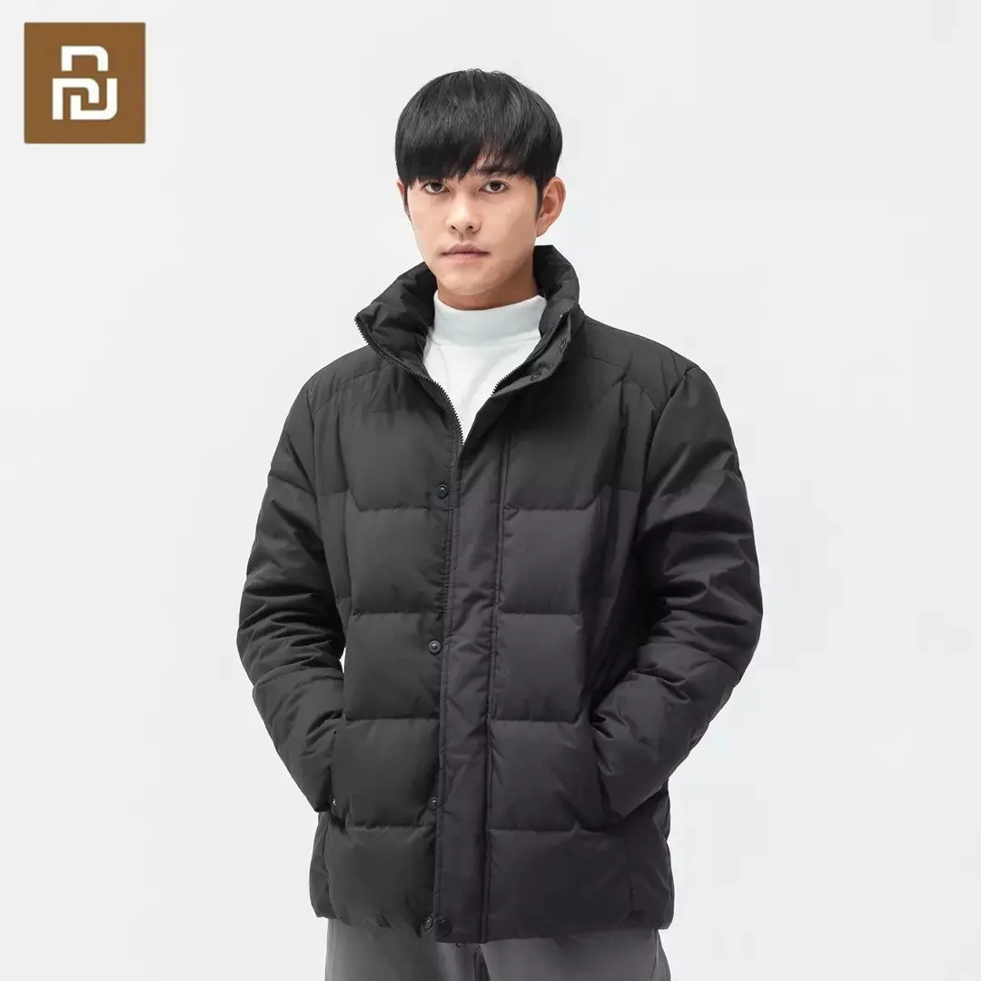 Youpin SKAH Men's White Duck Down Jacket Cold Resistant Casual Hooded Thick Puffer Jacket Coat Waterproof Thermal Winter Parka