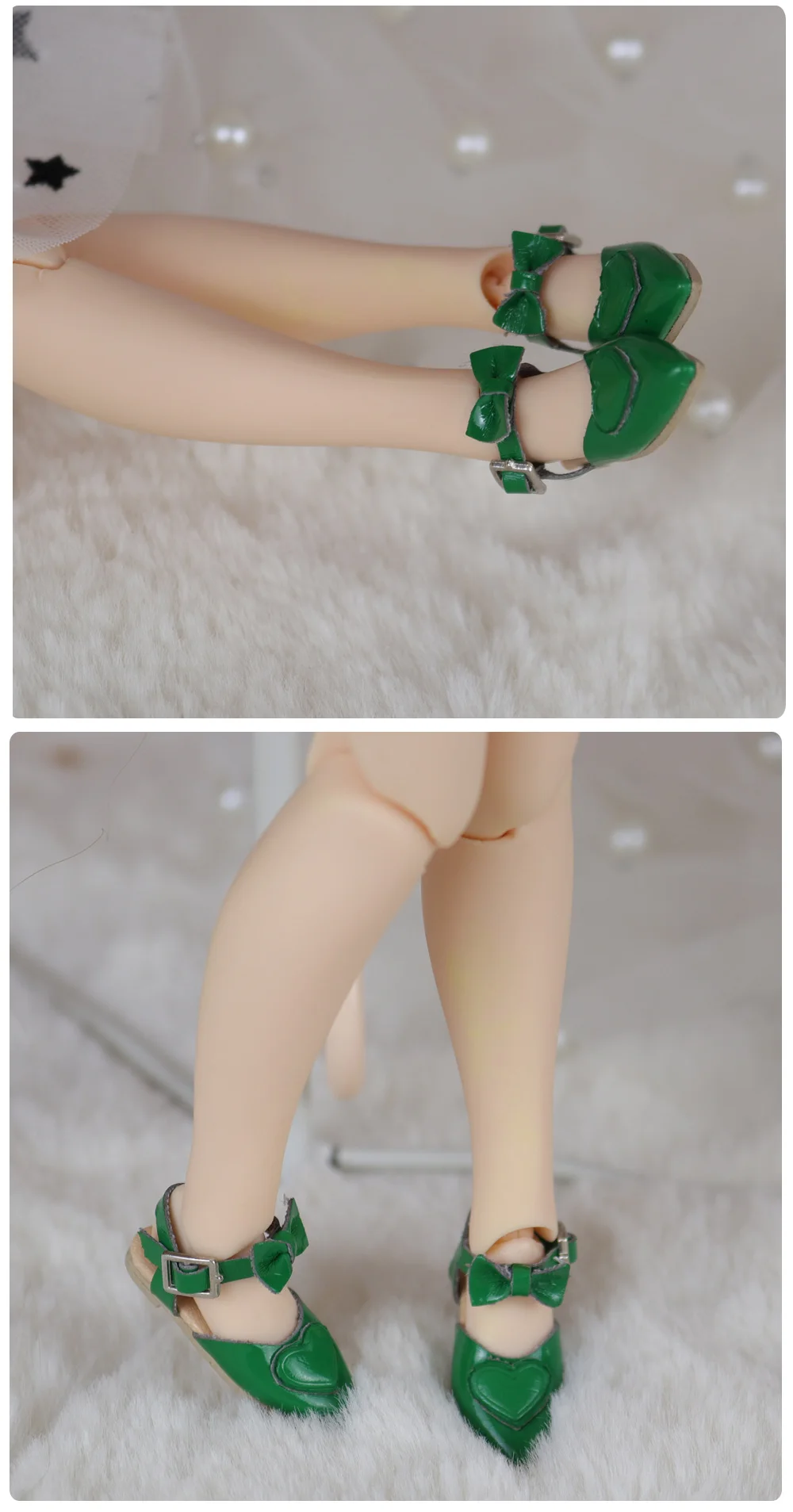 Accessories For ICY DBS Blyth Doll Pointed Shoes With Bow Elegant Suitable For Anime Girl OB24