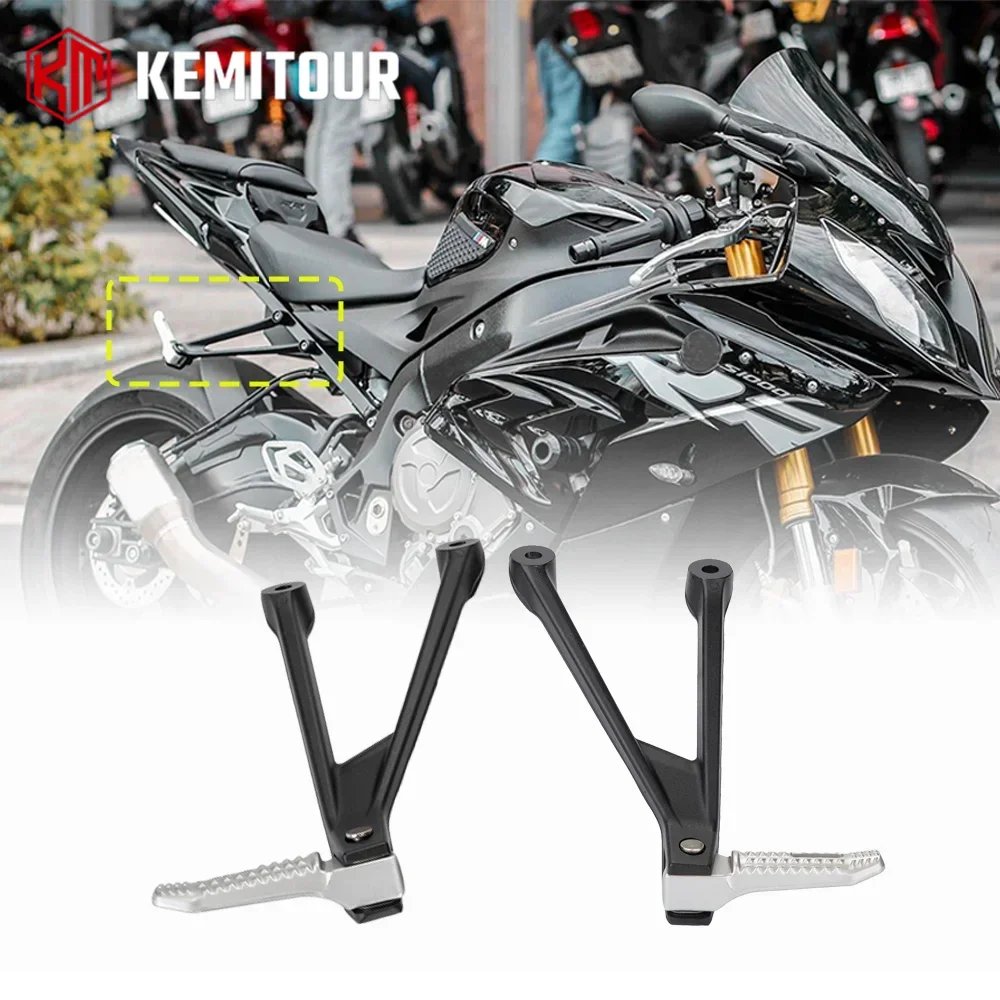 

For BMW M1000RR S1000RR Rear Footpegs S1000 RR K66 2019-2022 M 1000RR K67 2020-2022 Aluminum Foot Rests Passenger Pedal Parts