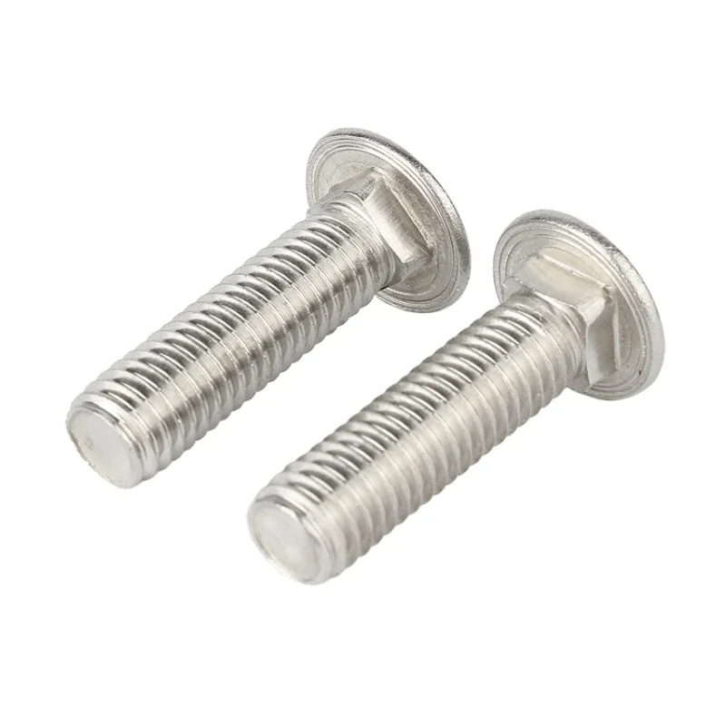 M3 M4 M5 M6 M8 M10 M12 304 Stainless Steel Carriage Bolt 304 Stainless Steel Round Head Square Neck Screw