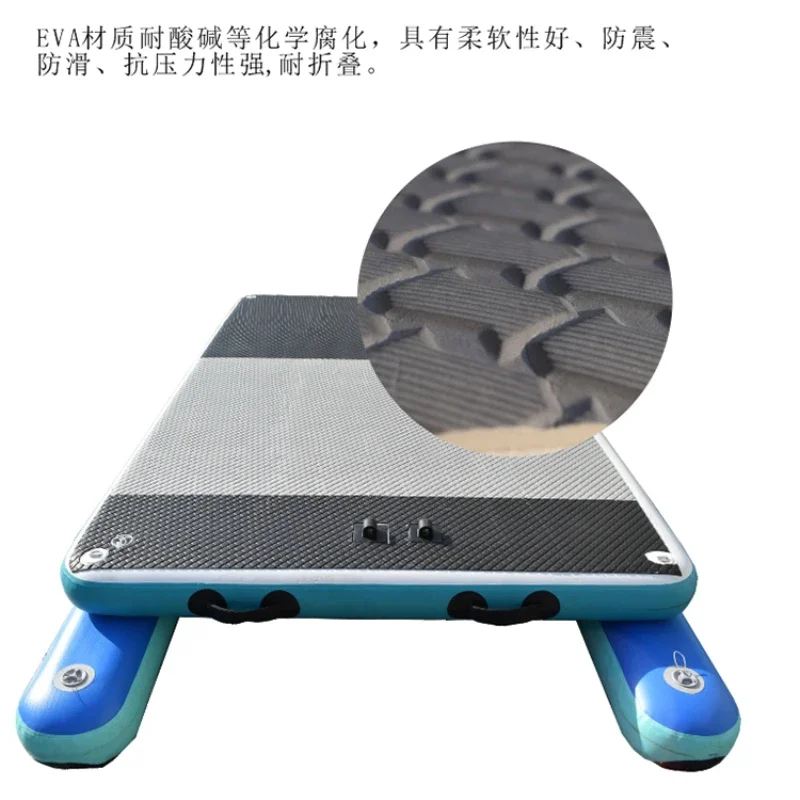 Inflatable Floating Platform Fishing Platform Boat Yacht Fishing Platform Pontoon Boat Motor