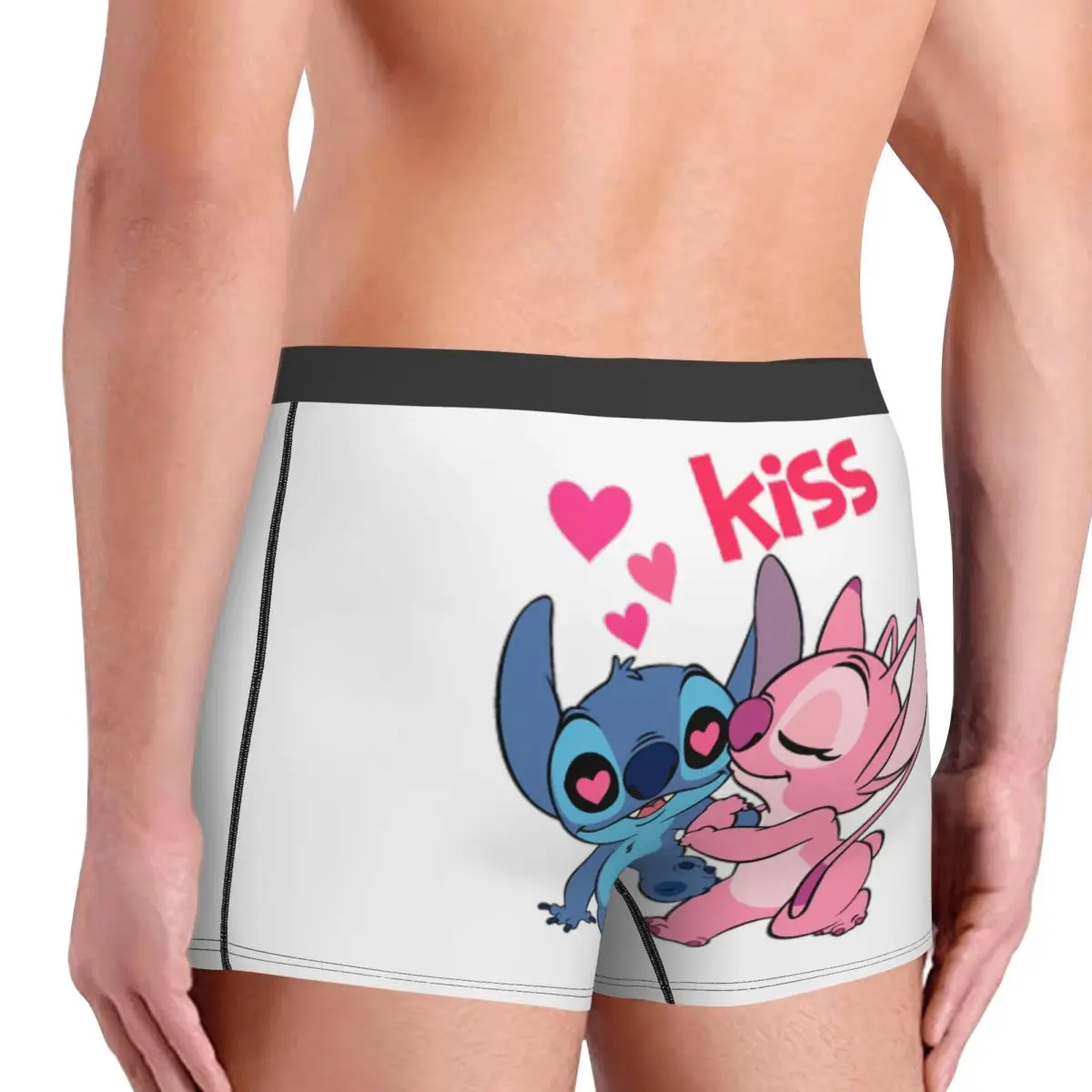 غرزة التلفزيون الكرتون الرسوم المتحركة الملاكم السراويل الرجال 3D المطبوعة الذكور تنفس سراويل داخلية ملخصات