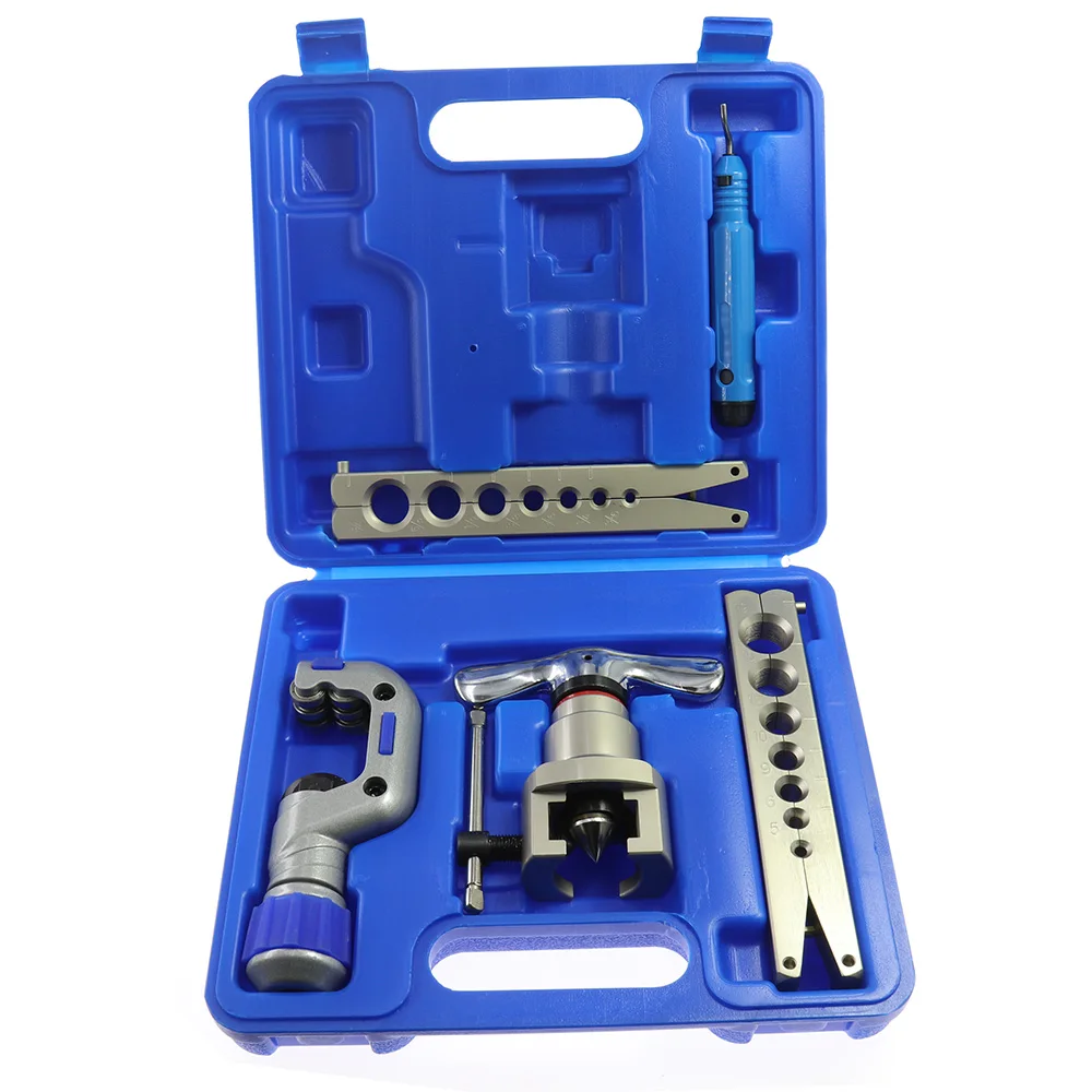 เครื่องปรับอากาศท่อทองแดงซ่อม Expander ชุดทองแดงหน้าแปลน Splint 5-19Mm 3/16-3/4นิ้ว5Pc ชุดเครื่องมือ