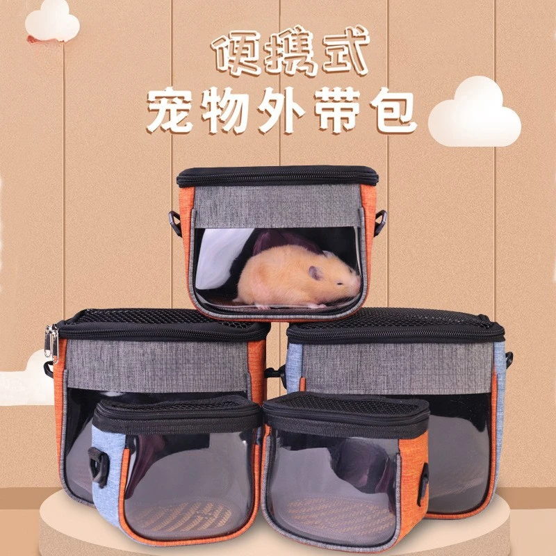 Hamster Carrying Cage Pet Rabbit Carrying Bag Dutch Pig Flower Branch Mouse Carrying Bag Portable Breathable Cage