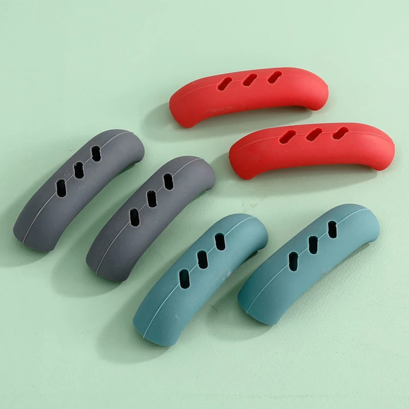 2PCS Silicone Pan Handle Anti-Ironing Sleeve Iron Pan Wok Ears Anti-Ironing Handle Sleeve Heat-Resistant