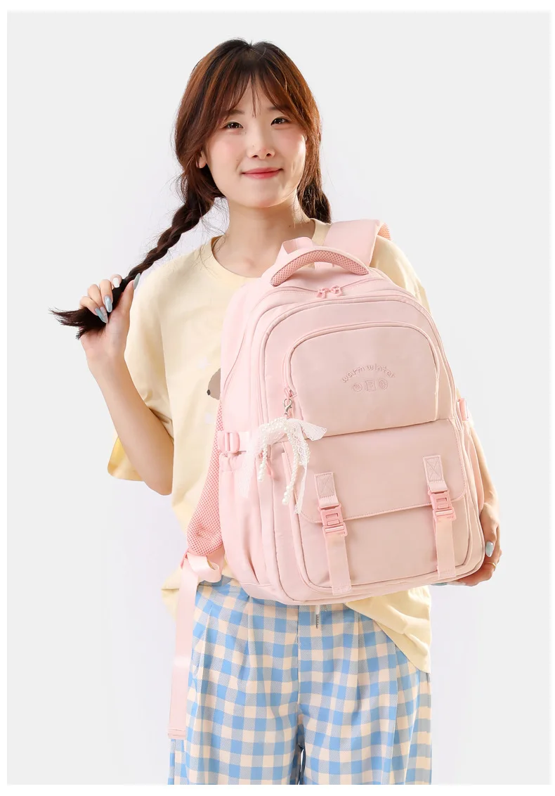 forgirls back toschool bags concise backpackforkidsschoolbagLightanddurable Highqualitylargecapacitygoodclassificationandstorage