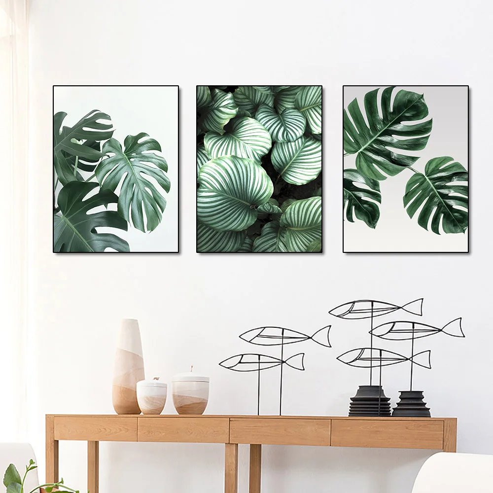 Moderne 5D DIY Diamant Malerei Grüne Pflanze Mosaik Stickerei Blatt Blume Kreuz Stich Wand Kunst Hause Frische Wohnzimmer Dekoration – Detail 5