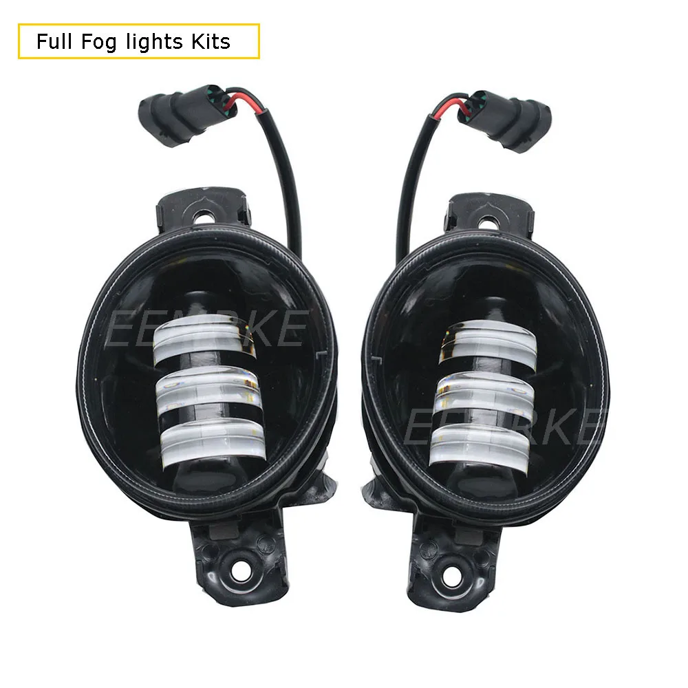 2x LED Fog Lights Assembly DRL w/ Lens White+Yellow High Low Beam 12V H11 for Infiniti G37 CV36 G37xS Q60 Q60S Coupe 2011-2015