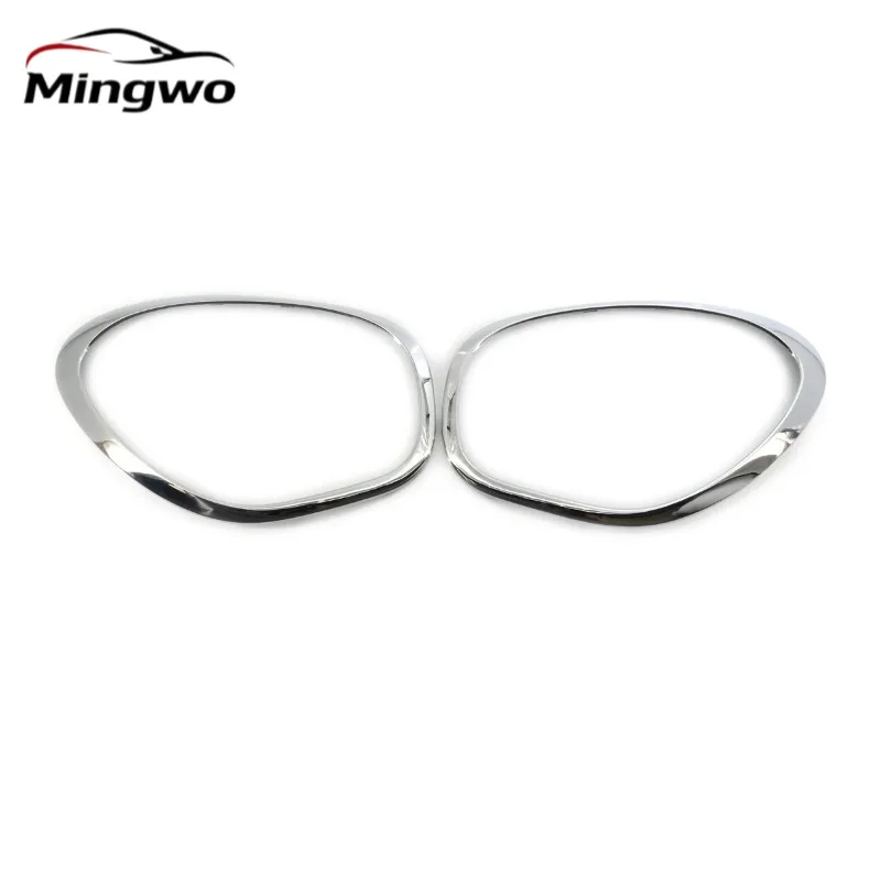 Left Right 51139801573 51139801574 For MINI Cooper R60 Countryman S ALL4 11-16 Chrome Headlight Ring Bezel Trim Surround Cover