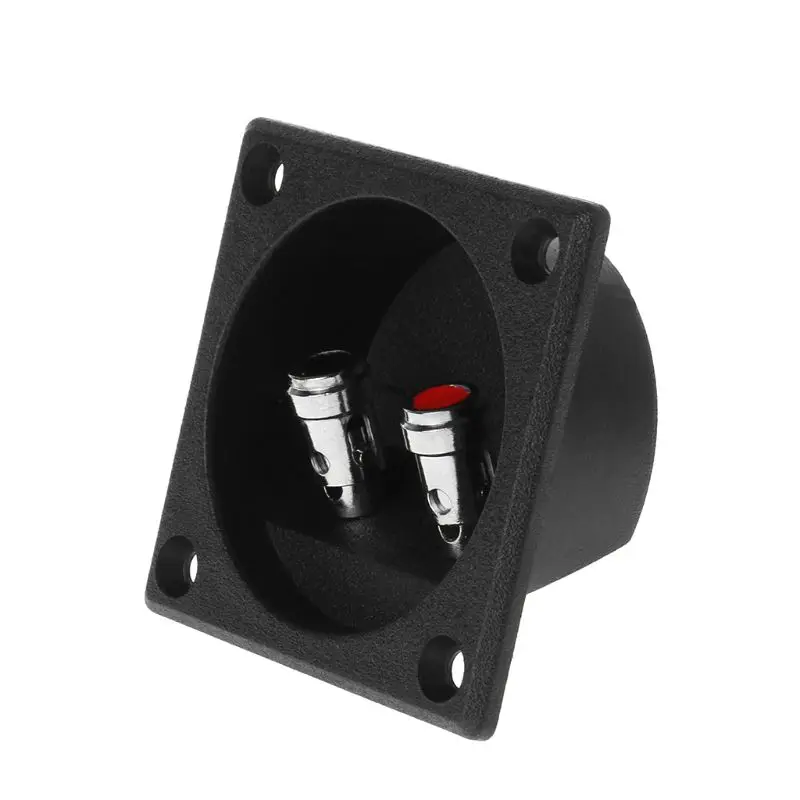 Wire Spring Terminal Cup 270 Square Speaker 2 Positions Banana Recessed Speaker Box Black for DIY Home Car Stereo