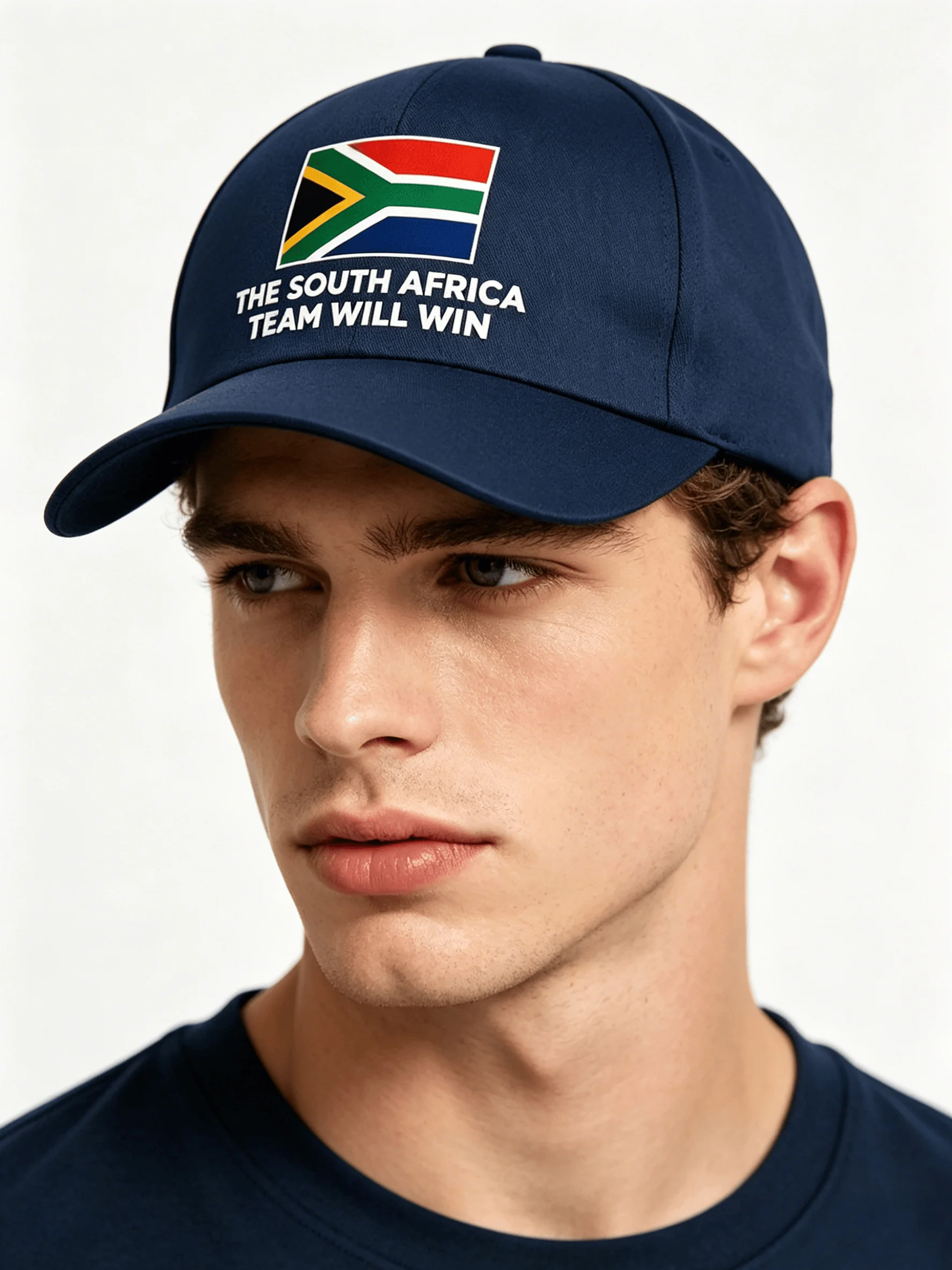 

South Africa National Flag Graphic Baseball Cap Football Fan Cheer Slogan Unisex Lightweight Travel Adjustable Visor Headwear
