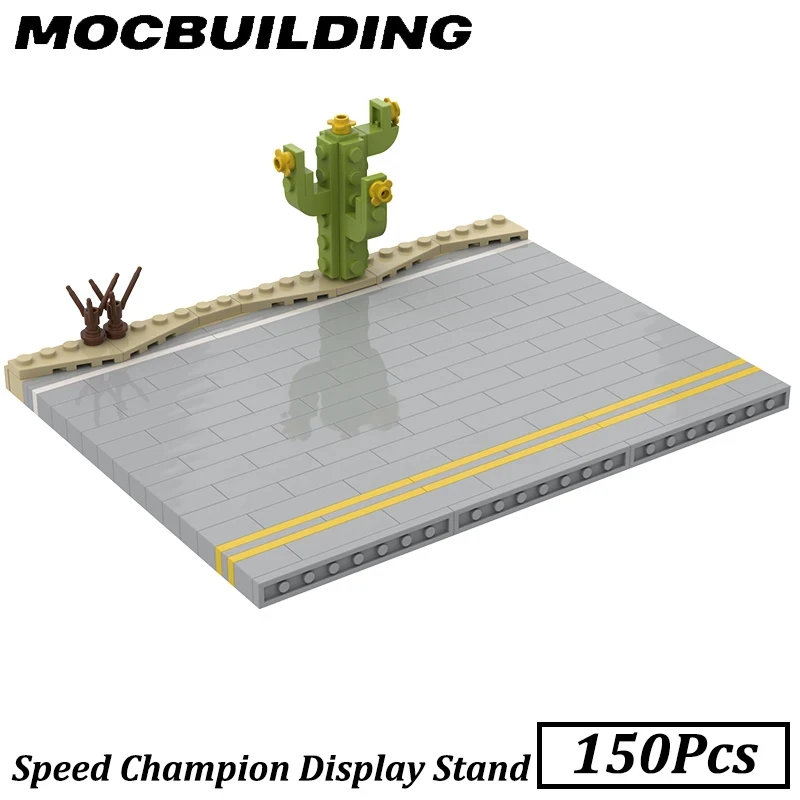 Display Stand for 8 Studs Cars MOC Building Blocks Brick Super Car Stand Toys Construction Gift