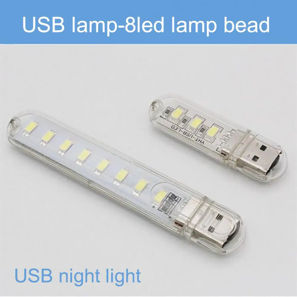 

Mini USB LED Book Light Portable DC5V Ultra Bright Reading Book Lamp 3leds 8leds Lights For Power Bank PC Home-appliance