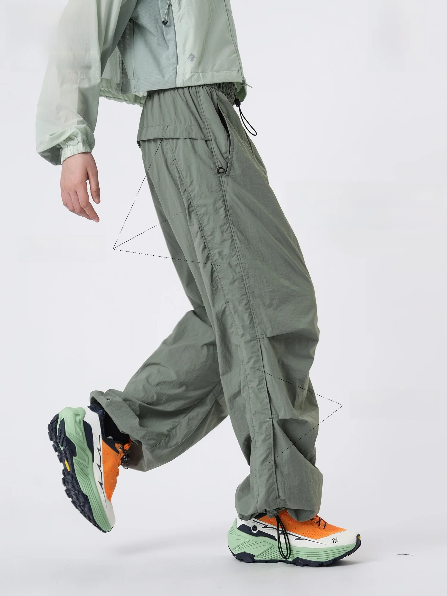 

Ultra-Thin Qui-Dry Outdoor Nylon Paratrooper Pants Men Women Summer Breathable Cool Feeling Casual Lightweight Trousers