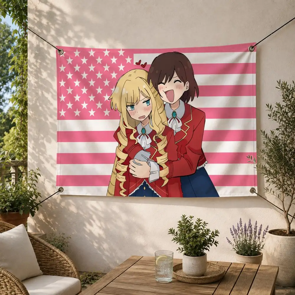Bandera decorativa con diseño de fantasía, me enamoré de la villana, para exteriores, jardín, patio, camping, fiesta, decoración para colgar en la pared del hogar
