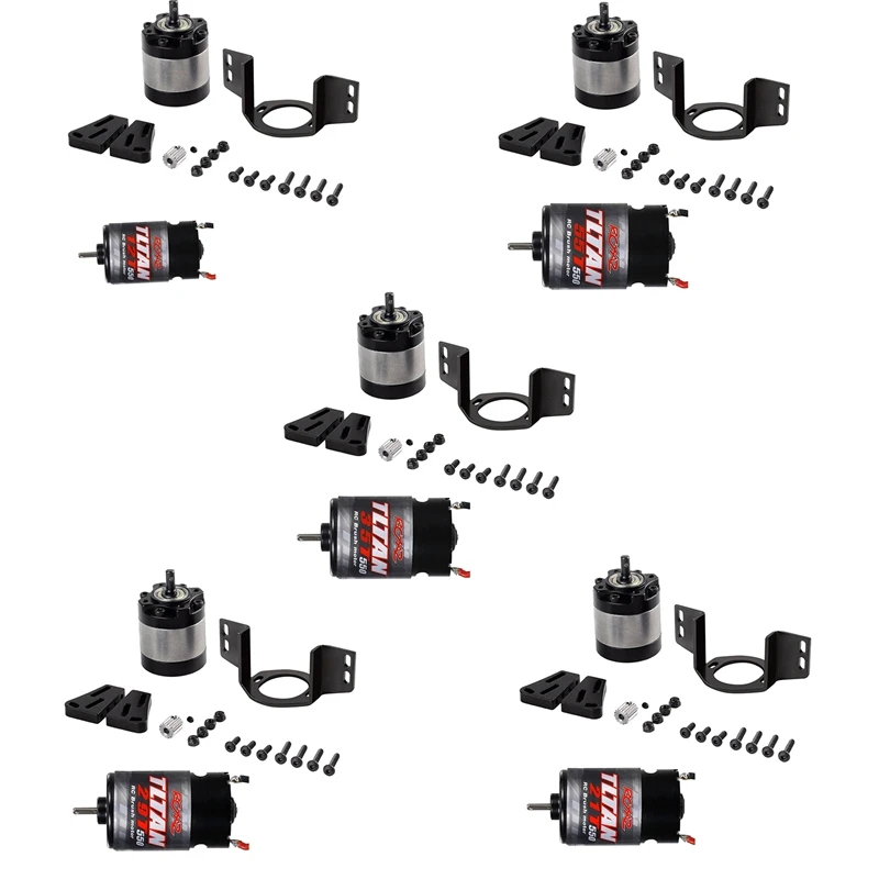 

550 Brushed Motor Waterproof With 1: 5 Reduction Gearbox For 1/14 Trailer 1/10 RC Car Crawler Axial SCX10 TRX4