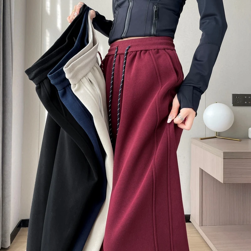 

Spring 2026 High Waist Slim Straight Casual Trousers Wide Leg Banana Pants Faionable Women's Spor Loose Fit Long Pants