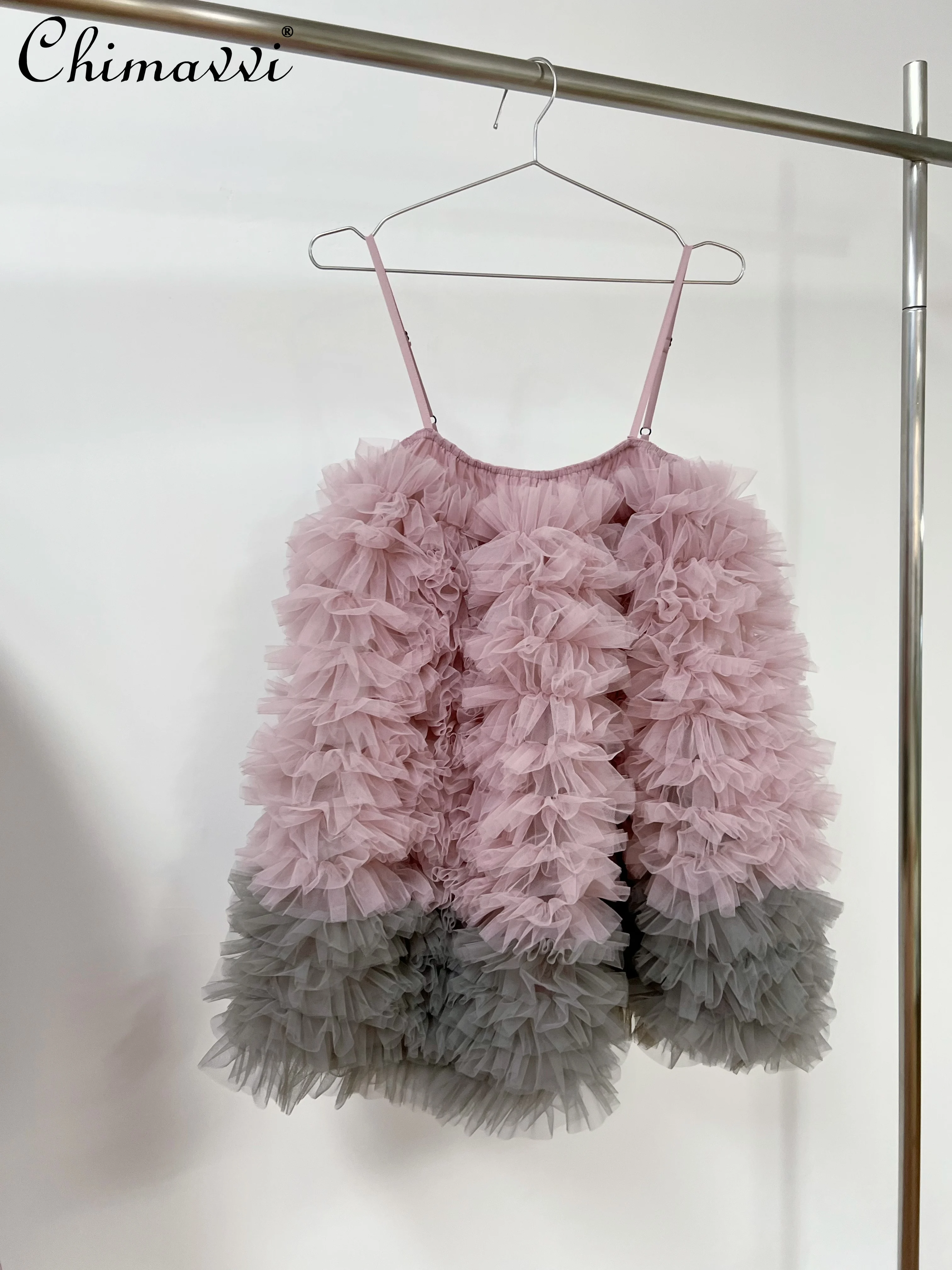 Moda pesada artesanato dois tons elegante temperamento a linha inchado midi saia 2025 outono nova fada princesa saias longas femininas