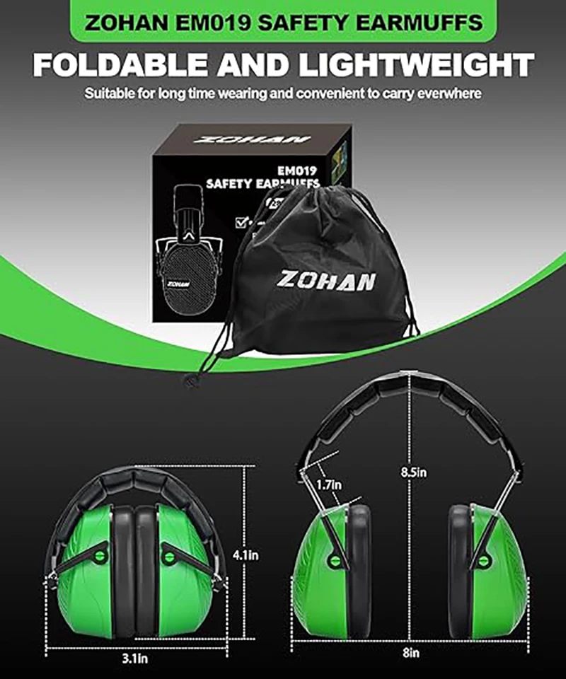 ZOHAN-Hearing Protection Earmuffs Passive Defenders Safety Ear Muffs Noise Reduction Equipment for Shooting and Hunting NRR 28dB