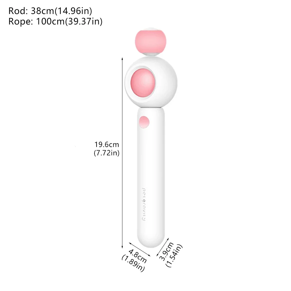 2024 New Cat Toys Cat Teaser Stick Freely Retractable and Replaceable Feather Toy Head Small and Flexible Cats Mint Pet Supplies