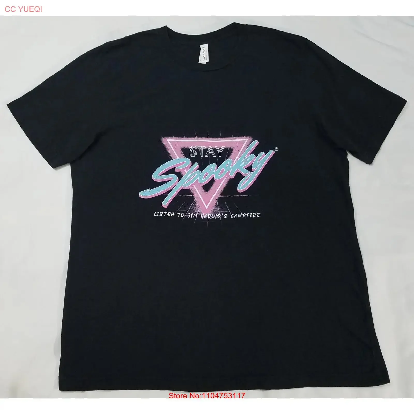Jim Harold's Campfire PodcasT T Shirt size XL stay spooky Harold vintage Washed Slightly graphic homme designer clothes