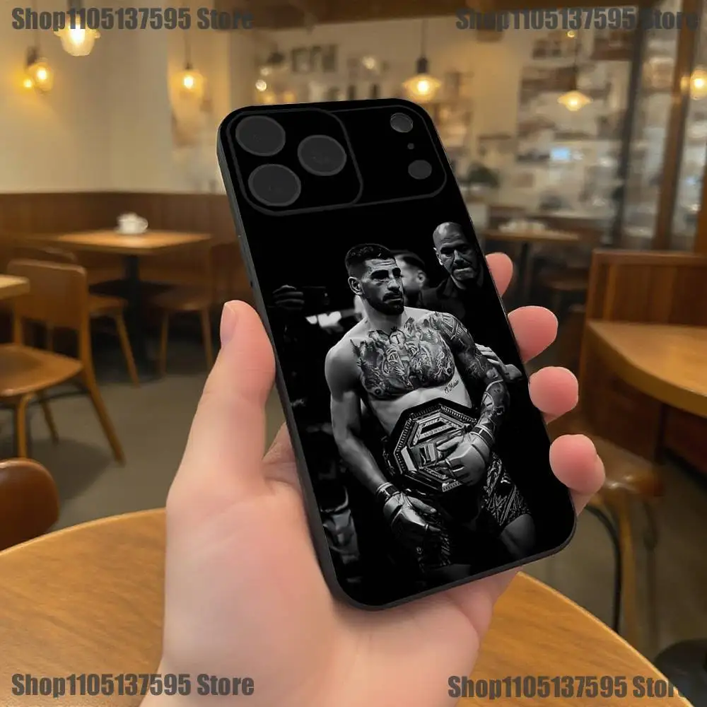 아이-일리아 파이팅 티-토프리아 폰 케이스 아이폰 17,16,15,14,13,12,11,프로,엑스에스,맥스,엑스알,플러스,이,세4,미니 블랙 소프트 커버