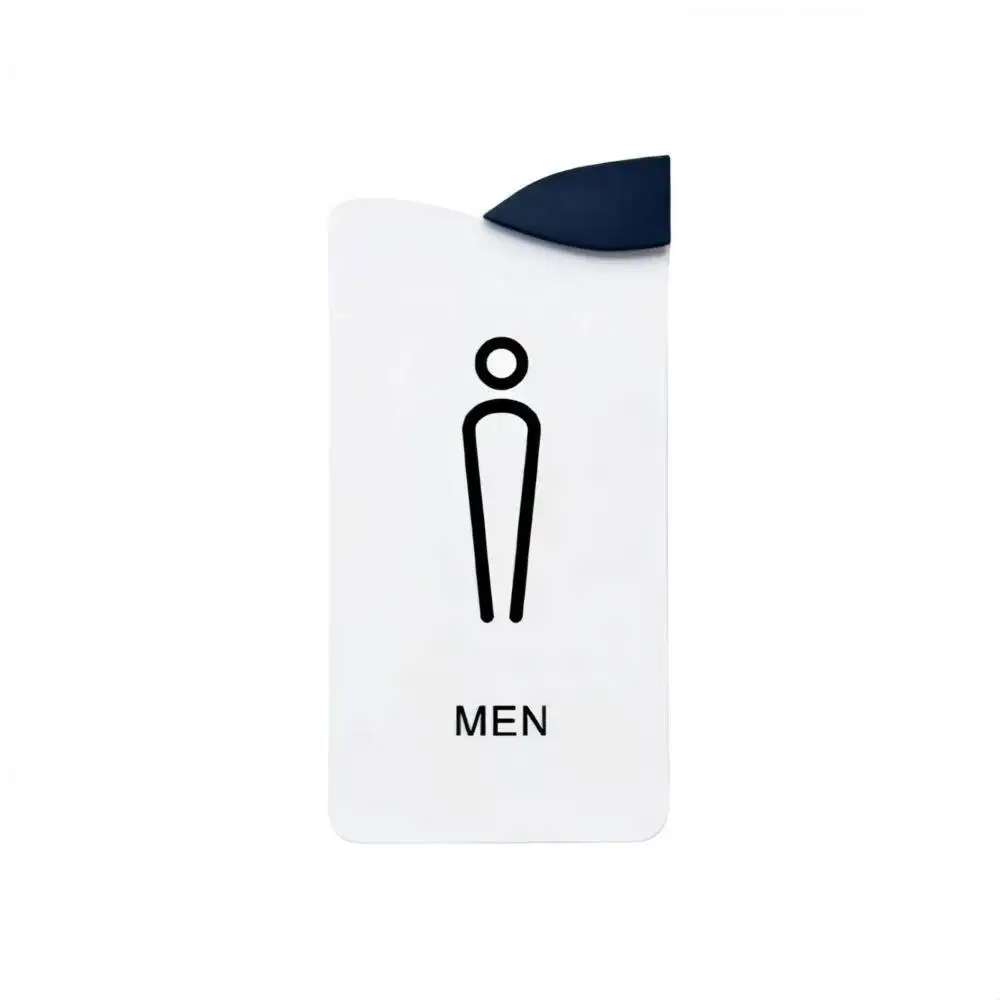 1 Stück ​ WC-Anzeigeschilder für öffentliche Toiletten für Herren und Damen im Hotel-/Büro-/Mall-Schwarz-Weiß-Stil – Detail 1