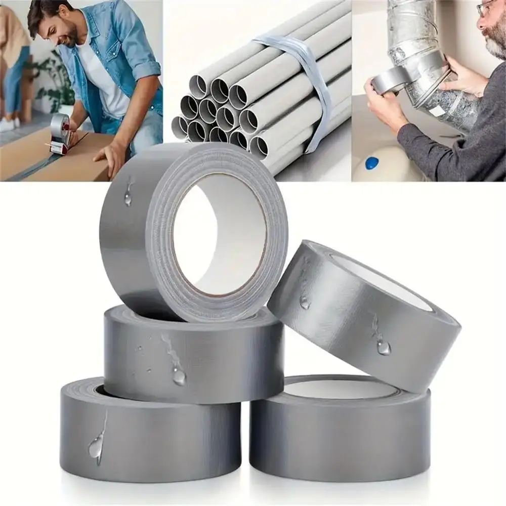 Heavy Duty Waterproof Gray Duct Tape Purpose Adhesive Tape for Repair Carpet Floor Pipe Sealing Home Improvement