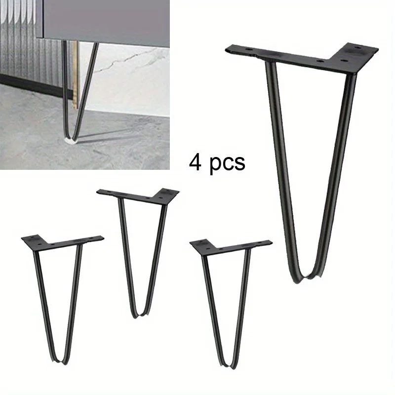 

4pcs Furniture Heavy Duty Metal Furniture Legs Rubber Floor Protectors Cabinet Legs Sofa Legs Dresser DIY Dresser Stand Table