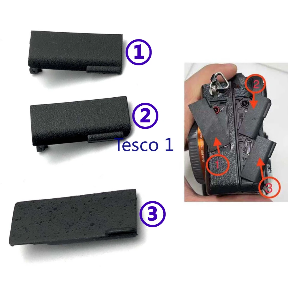 New USB/HDMI-compatible MIC Cap Interface Rubber Cover Leather Plug For Sony Alpha ILCE-7M3 A7III A7M3 A7R3 A7RIII Camera Part