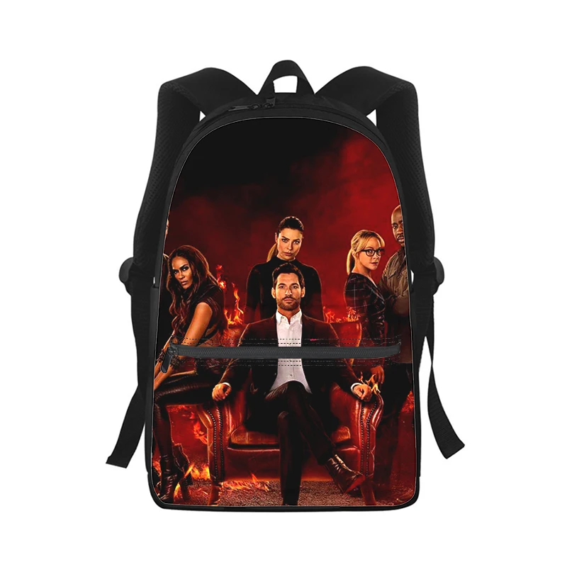 demon Lucifer Morningstar Men Women Backpack 3D Print Fashion Student School Bag Laptop Backpack Kids Travel Shoulder Bag