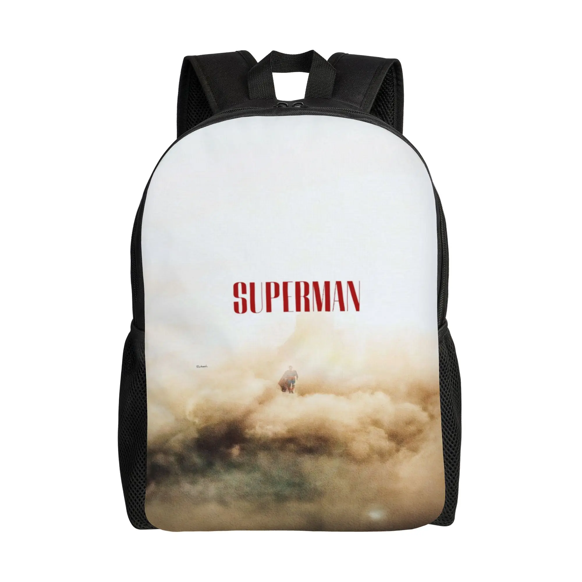 Back to school season Minimal Movie Style Superman Poster Backpack  Office Workers Super Quality Backpack