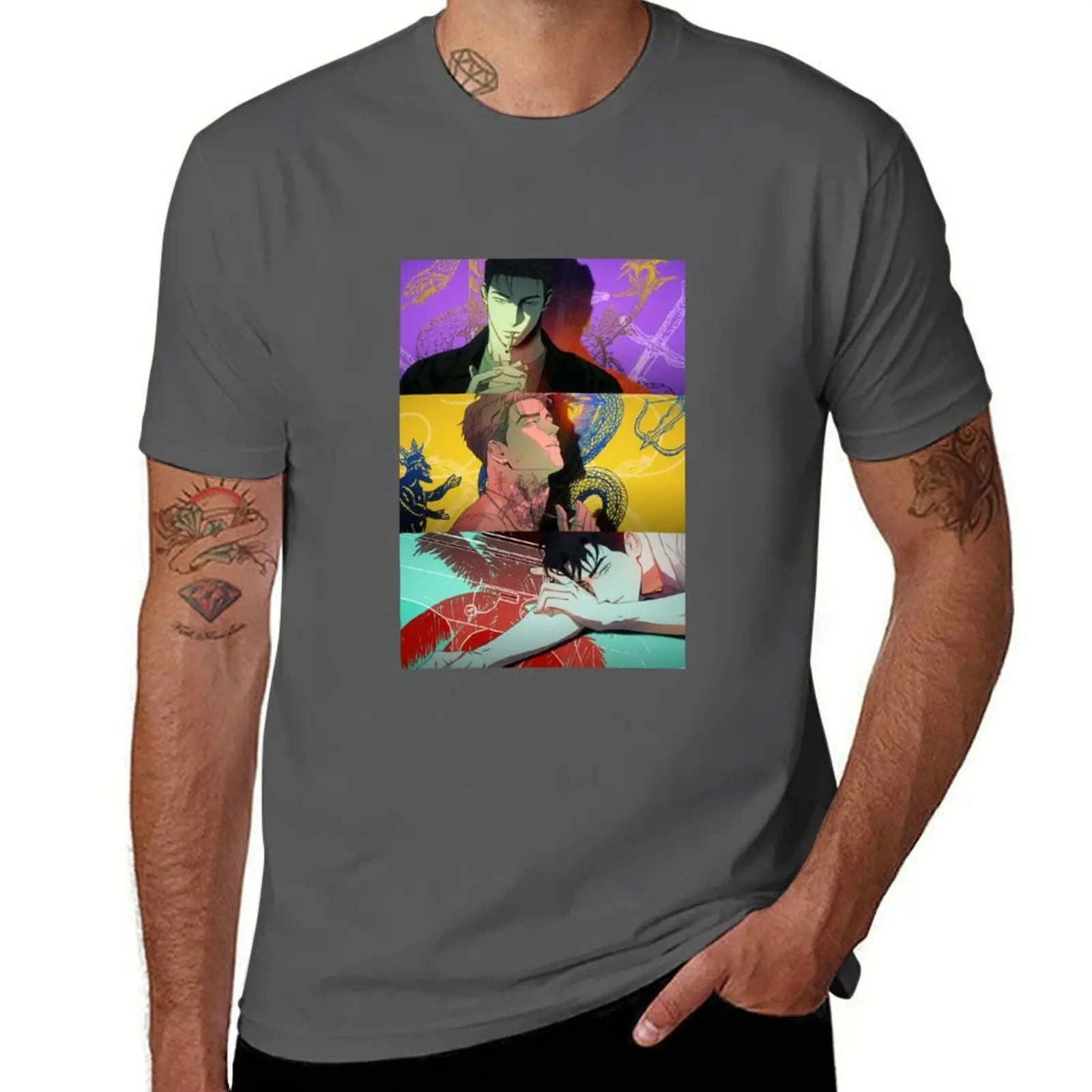 Wet Sand Main Characters T-Shirt Relaxed Casual Short Sleeve Tee