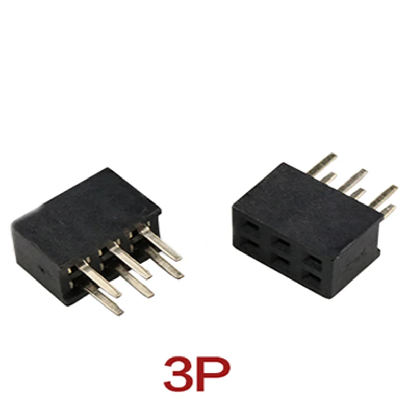 100 sztuk jeden rząd 2*3P 3Pin kobieta złącze gniazdo gniazdo pokładzie nagłówek Pitch 2.54MM dla Arduino