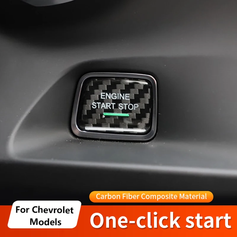 

Suitable for Camaro Corvette carbon fiber one-button start ignition switch modification and decoration Car Interior accessories