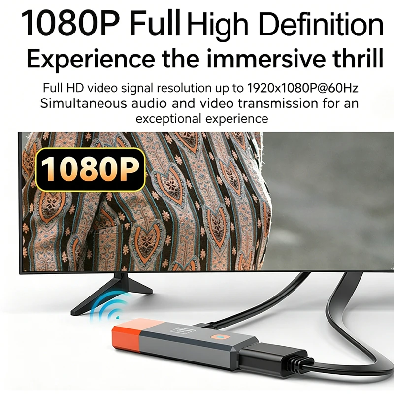 Wireless HDMI-Compatible Video Transmitter and Receiver Extender kit TV Stick Dongle Adapter For PC Camera Laptop To Monitor TV