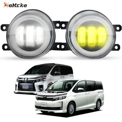 Full Led Fog Light Lamp Assembly with Lens Angel Eyes DRL Accessories for Toyota Voxy R80 2015 2016 2017 2018 2019 2020 2021