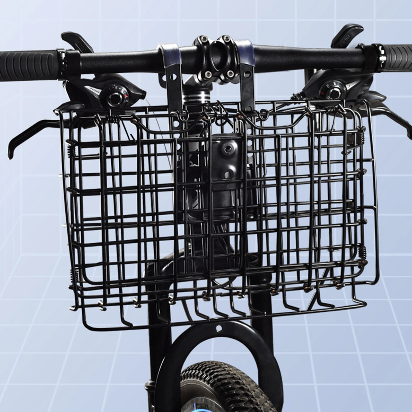 Bicycle Iron Rear Basket Easy to Installation Bicycle Storage Basket for Water Bottle Dolls and Toys