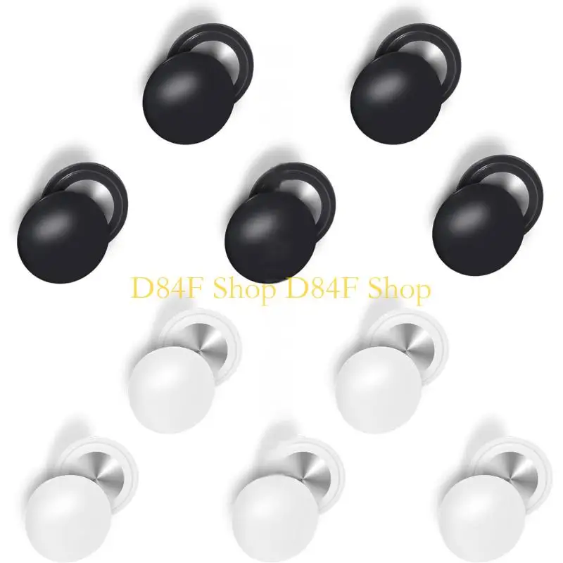D84F 8/10Pieces Race Bib Clips for Runners Marathons Bib Fastening Magnets Easy to Use Running Number Buckles in White Black
