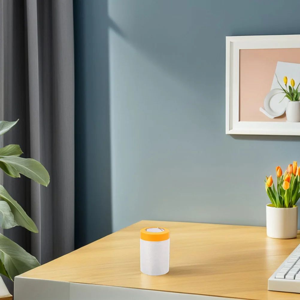 

Durable Car Paint Film 4 Rolls Masking Paper for Automotive Furniture Renovation Wall Covering Car Masking Paper